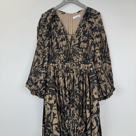 JONATHAN SIMKHAI Tiff Multimedia Chiffon Dress 💚 - Picture 6 of 13